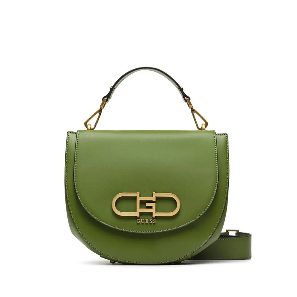 Borsa Donna Piccola a Mano con Tracolla GUESS Linea Fleet Colore Verde