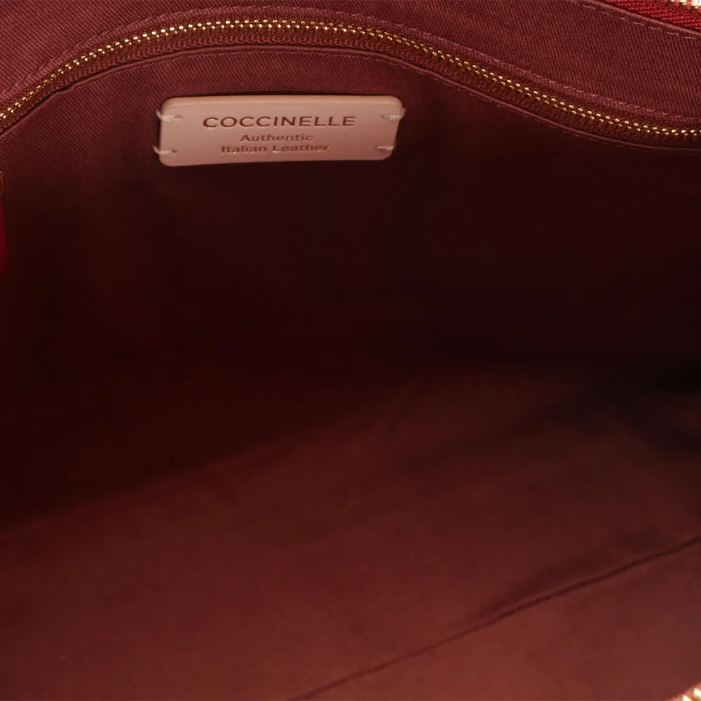 Borsa Shopping COCCINELLE Linea Lea in Pelle Ruby Misura Media