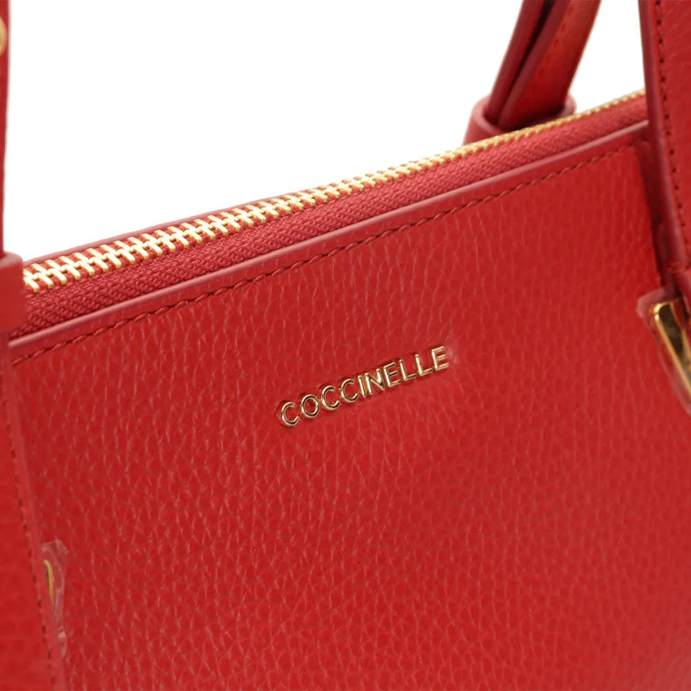 Borsa Shopping COCCINELLE Linea Lea in Pelle Ruby Misura Media