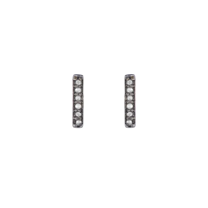 Brooklyn Pavé Diamond Small Bar Earrings