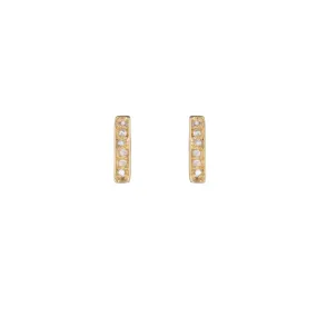 Brooklyn Pavé Diamond Small Bar Earrings