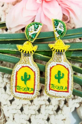 Cactus tequila Summer Fiesta beaded EARRINGS