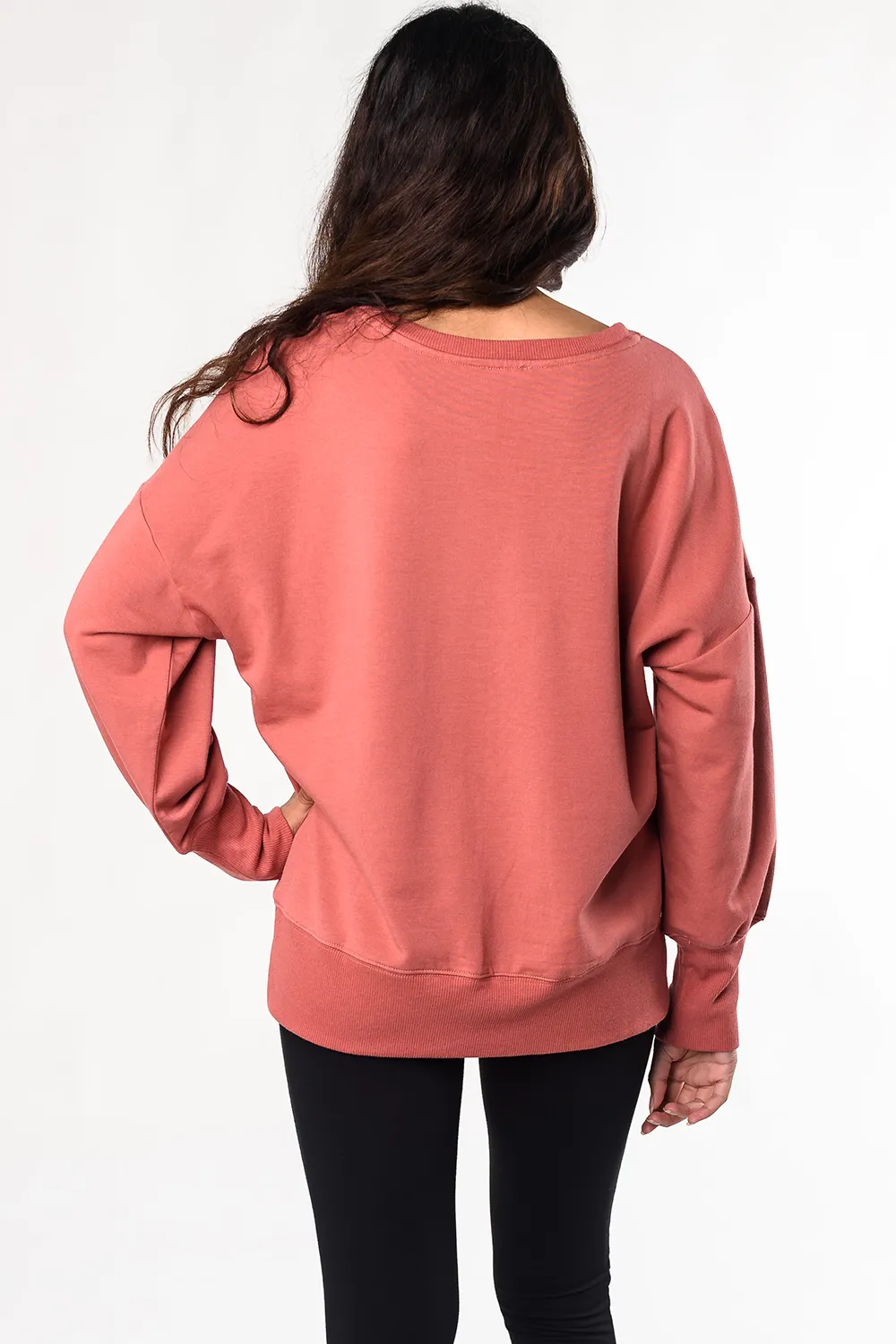 Caitlin Bamboo Sweatshirt - Desert Pink