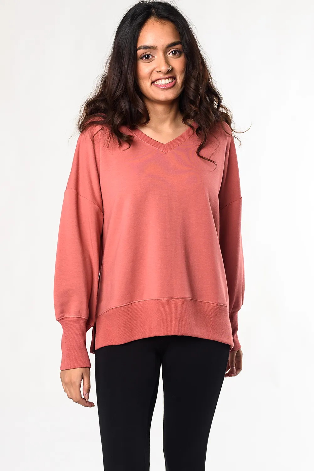 Caitlin Bamboo Sweatshirt - Desert Pink