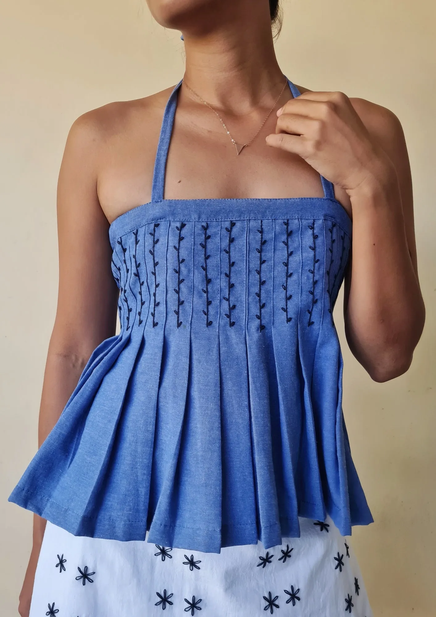 carrille tube top - light blue