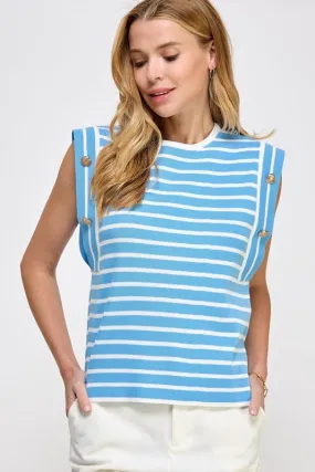 Chambray Striped Top