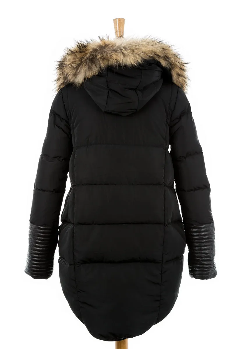 Chapais Down Puffer With Fur Trim