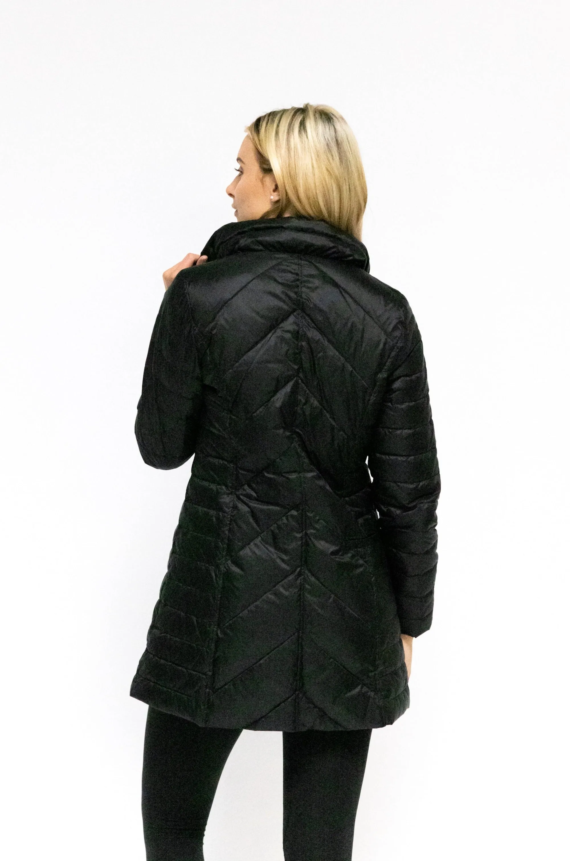 Chevron Quilted Coat