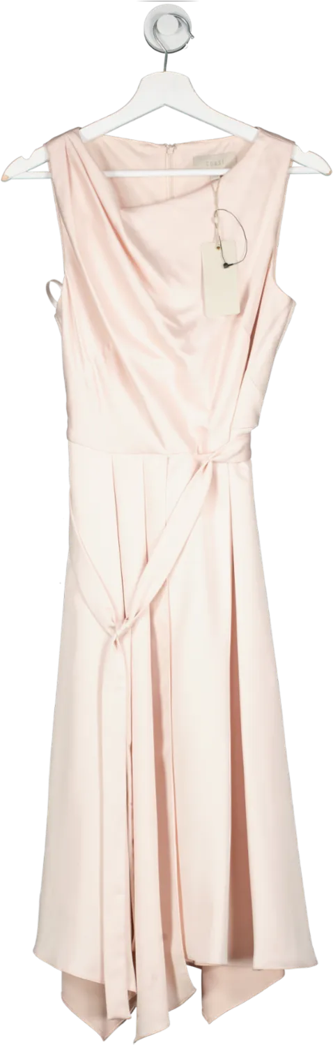 Coast Blush Pink Savannah Soft Midi Dress BNWT UK 14