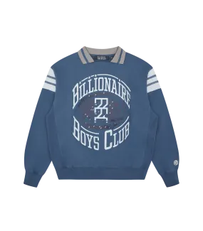 COLLARED CREWNECK - BLUE