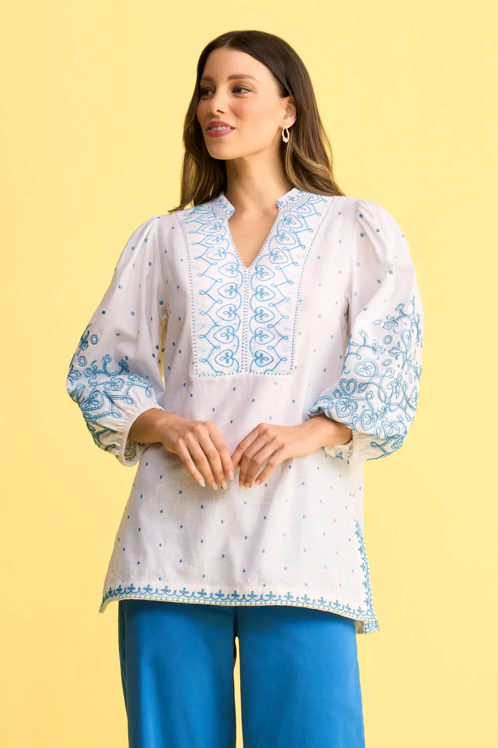 Cord Embroidered Kaftan