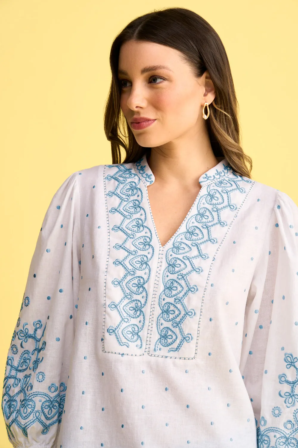 Cord Embroidered Kaftan