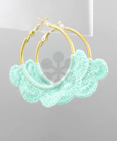 Crochet Hoop Earrings