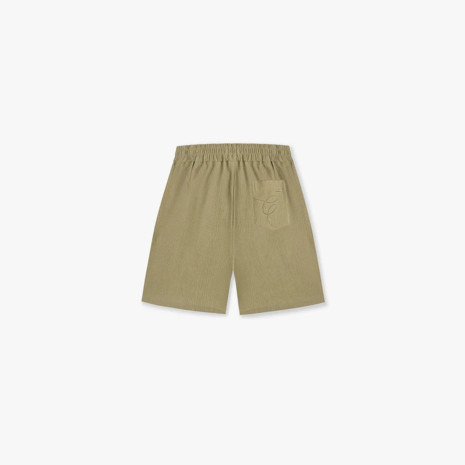 CROYEZ SEERSUCKER SHORTS - WASHED OLIVE