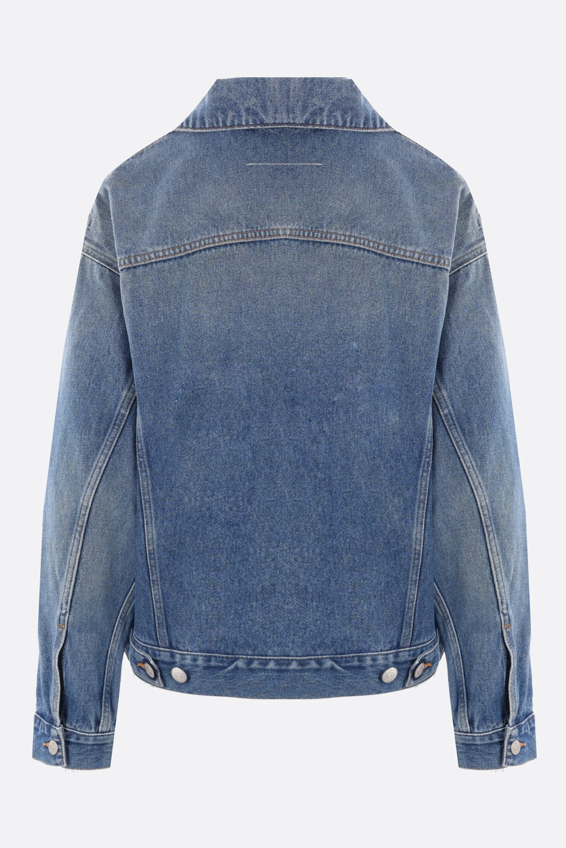 denim jacket with cut-out details