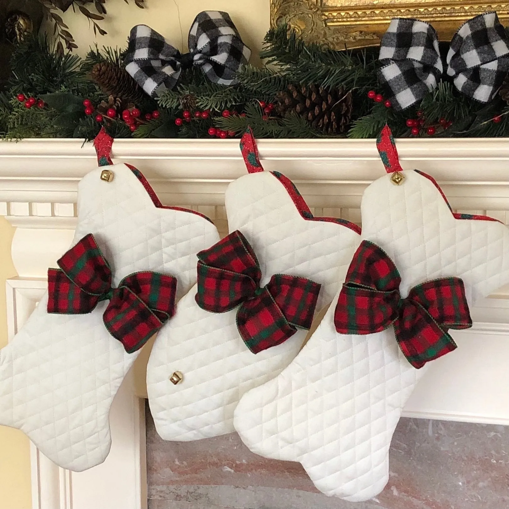 Dog Bone Christmas Stockings with Personalization