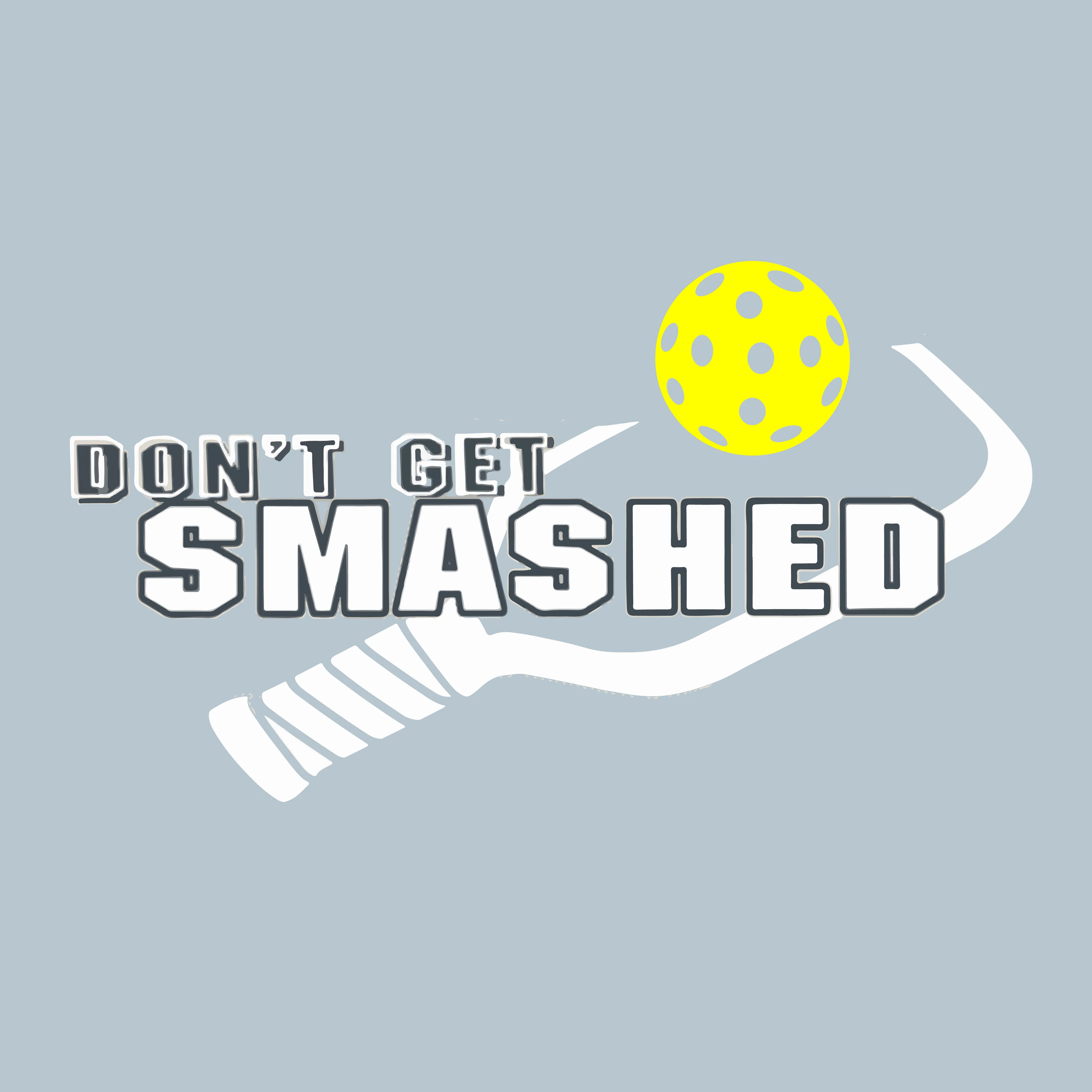 Don't Get Smashed Customizable Pickleballs (Cyan Orange Pink) | Women's Short Sleeve V-Neck Pickleball Shirts | 100% Polyester