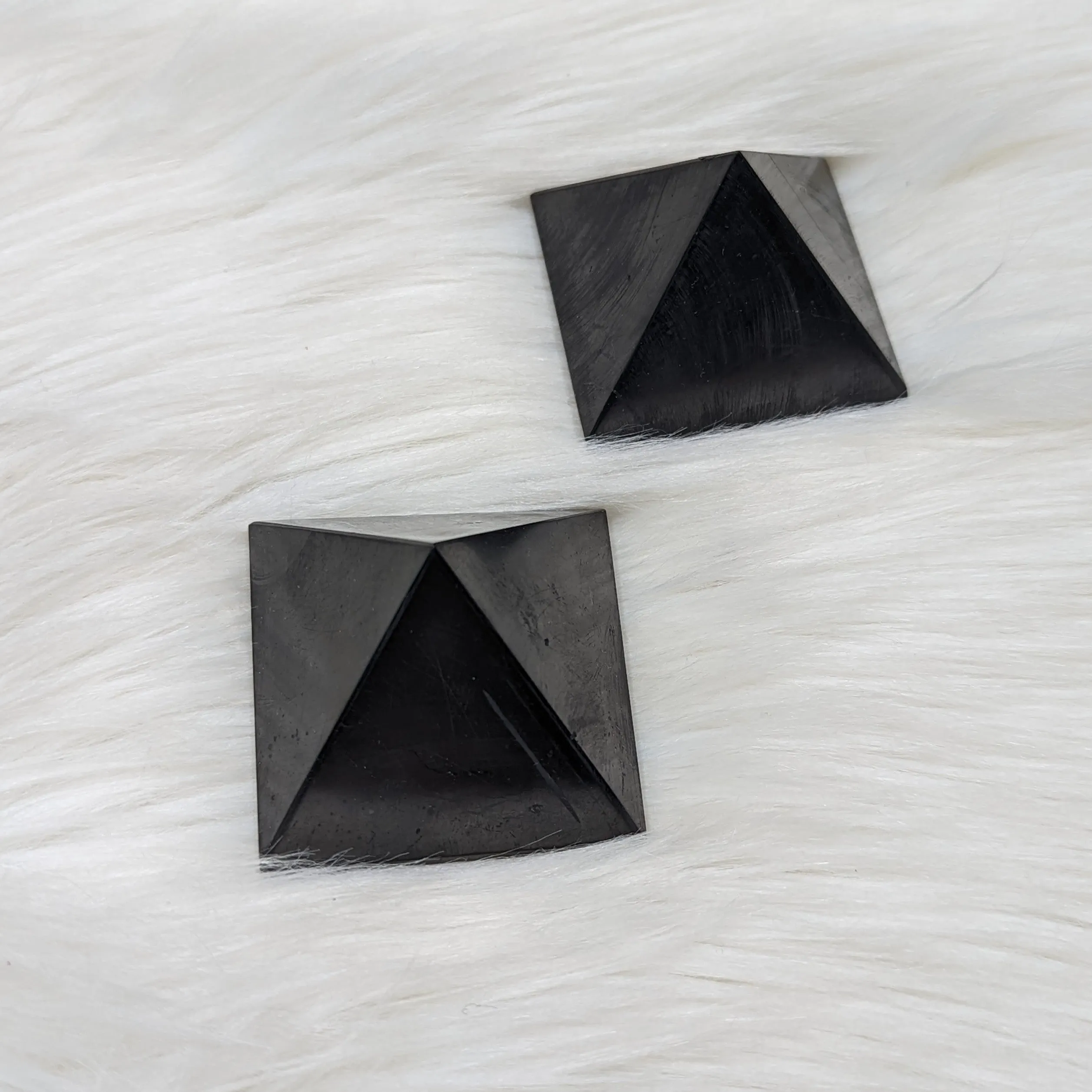 EMF Protection~One Polished Shungite Pyramid