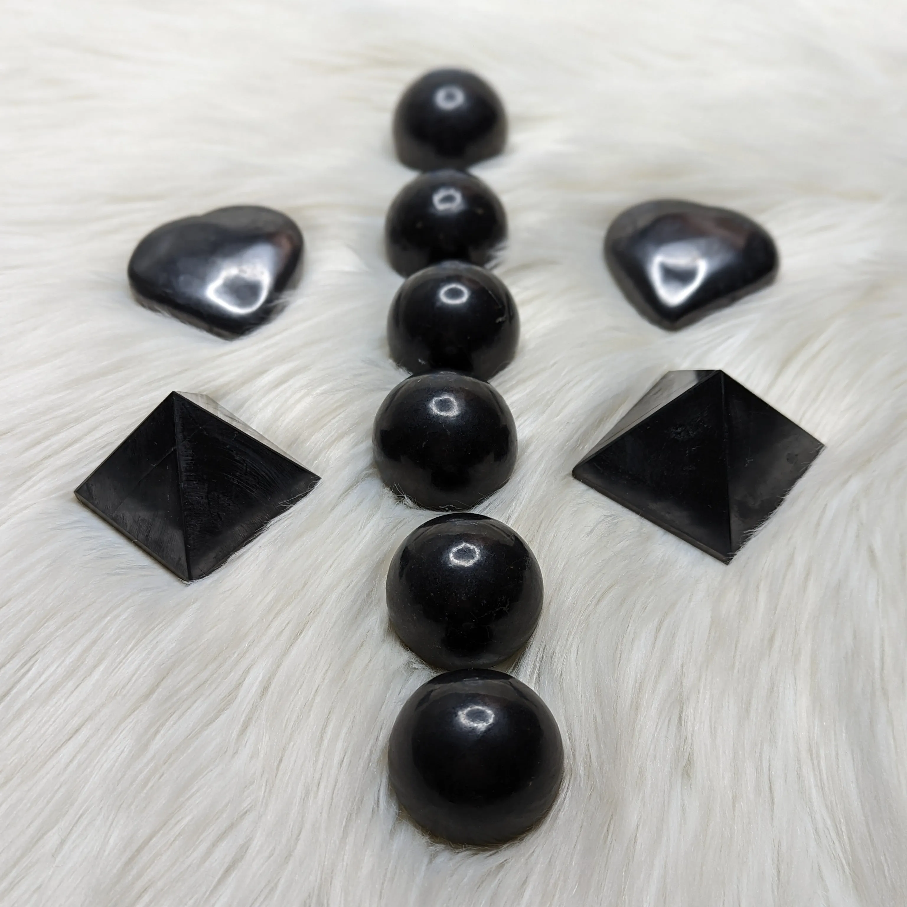 EMF Protection~One Polished Shungite Pyramid