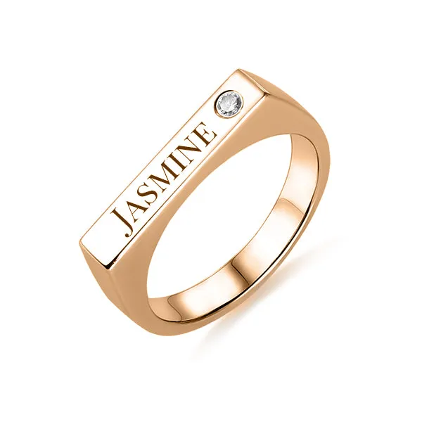 Engravable Bar Ring