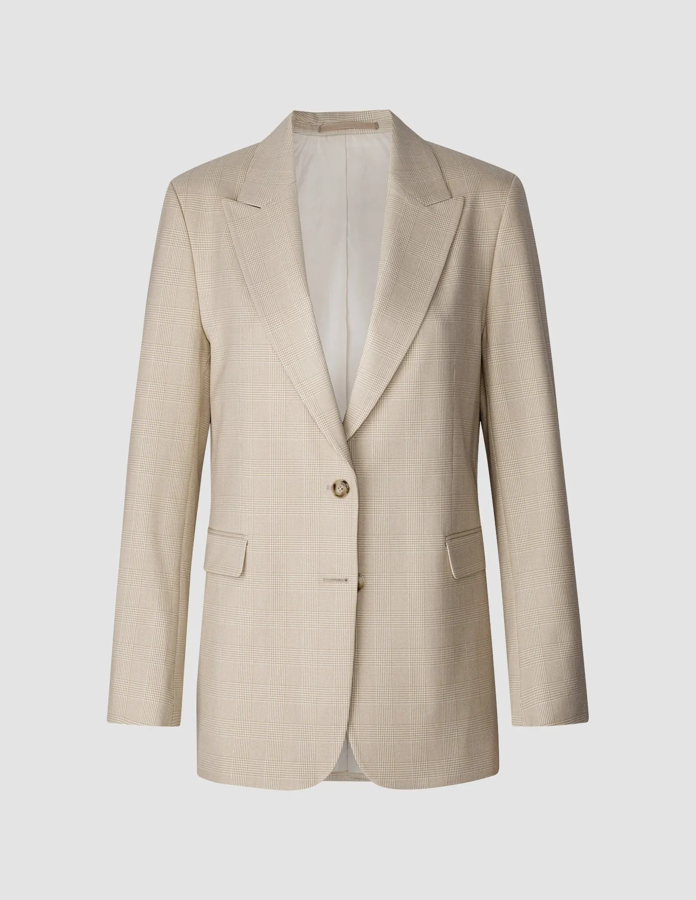 Essential Blazer Toffee Check