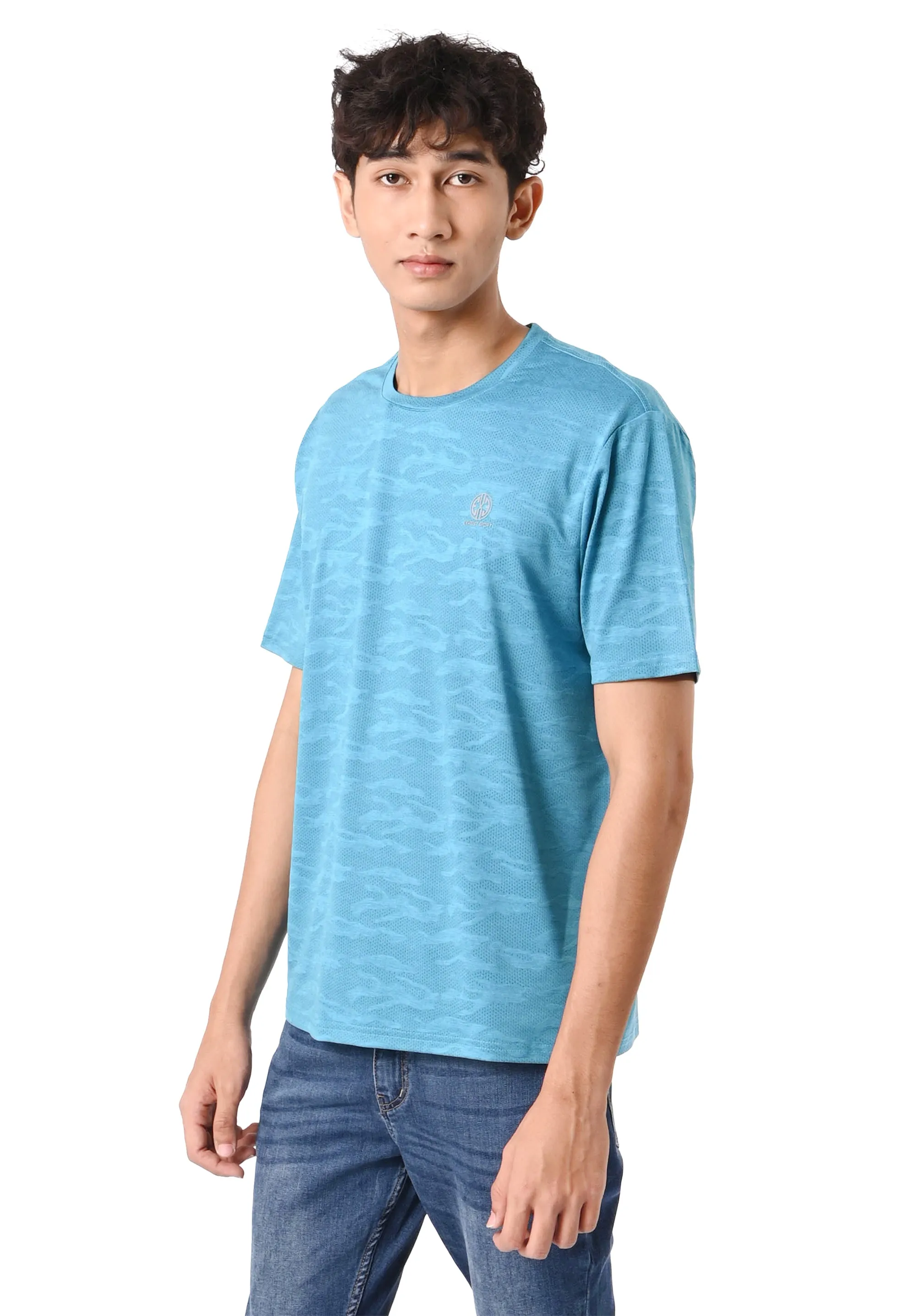 EXHAUST SHORT SLEEVE ROUND NECK T-SHIRT [FREE CUT] 1593