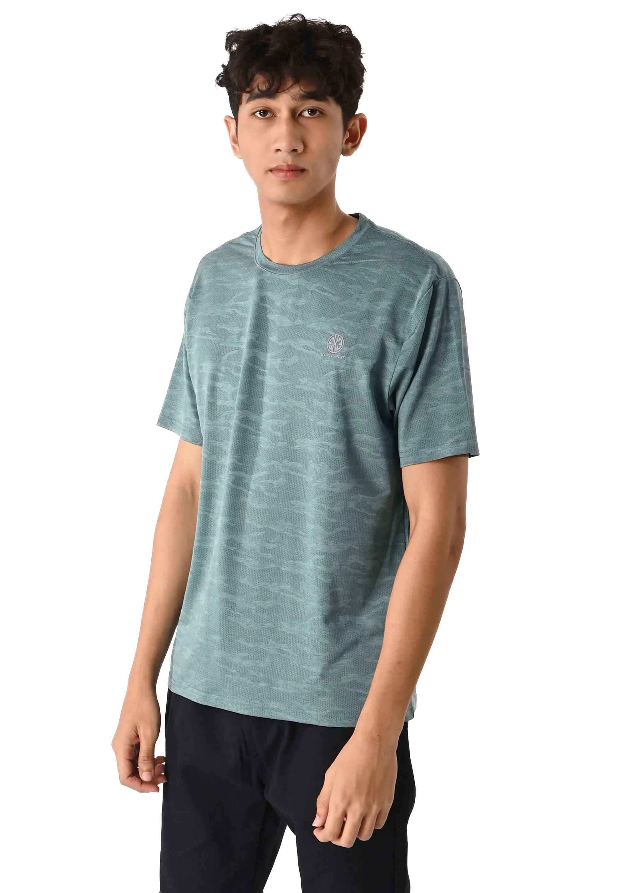 EXHAUST SHORT SLEEVE ROUND NECK T-SHIRT [FREE CUT] 1593