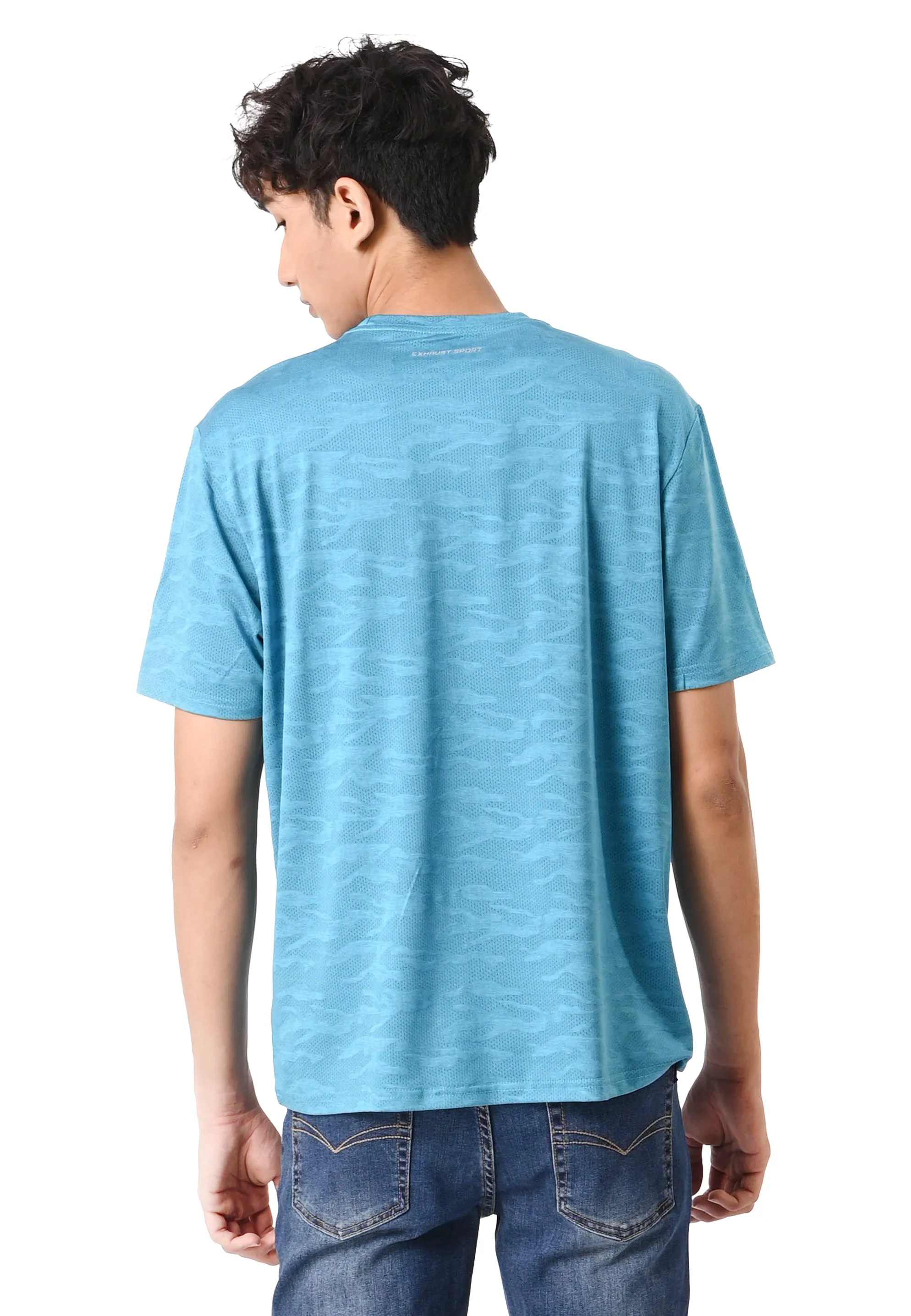 EXHAUST SHORT SLEEVE ROUND NECK T-SHIRT [FREE CUT] 1593