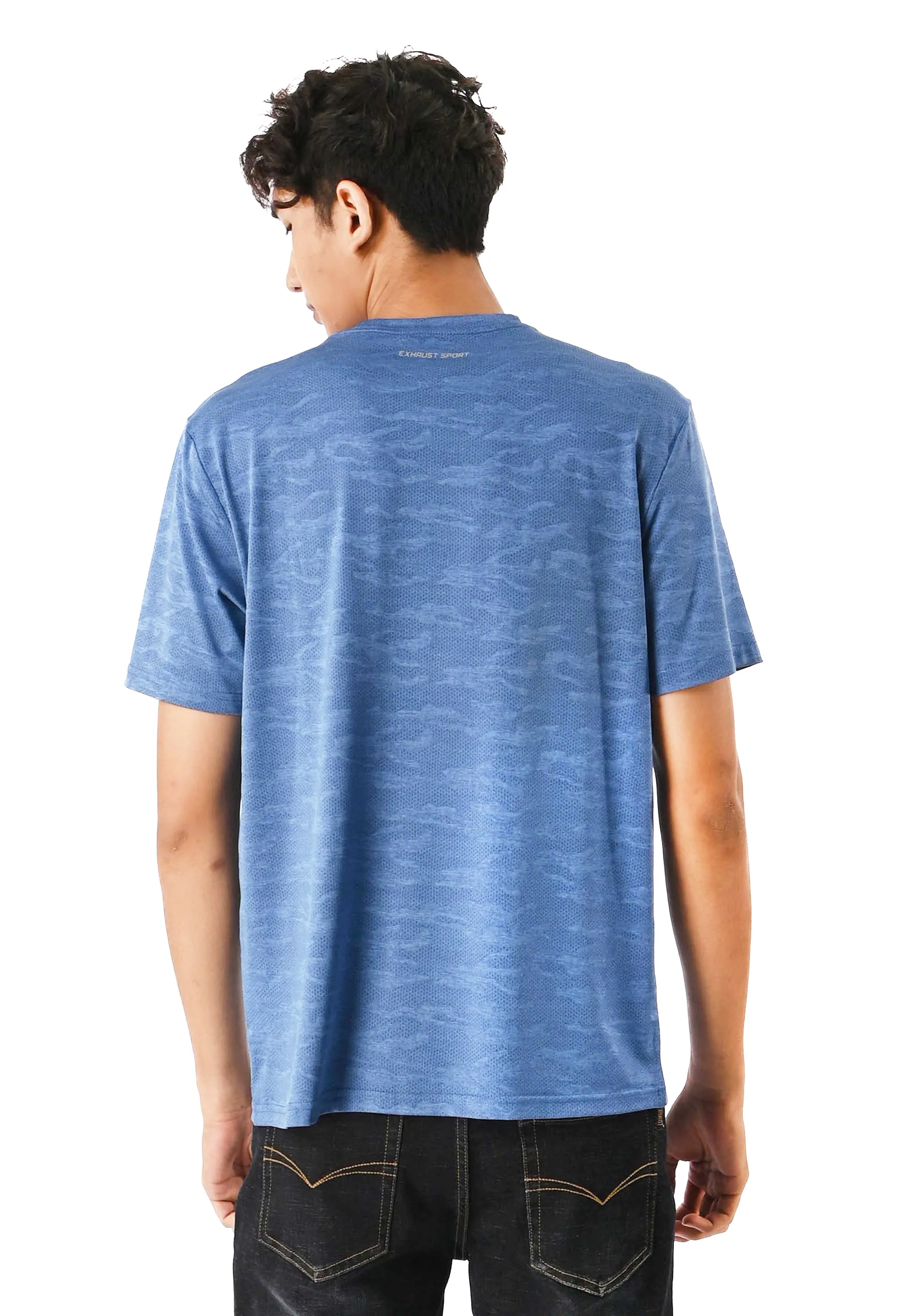 EXHAUST SHORT SLEEVE ROUND NECK T-SHIRT [FREE CUT] 1593