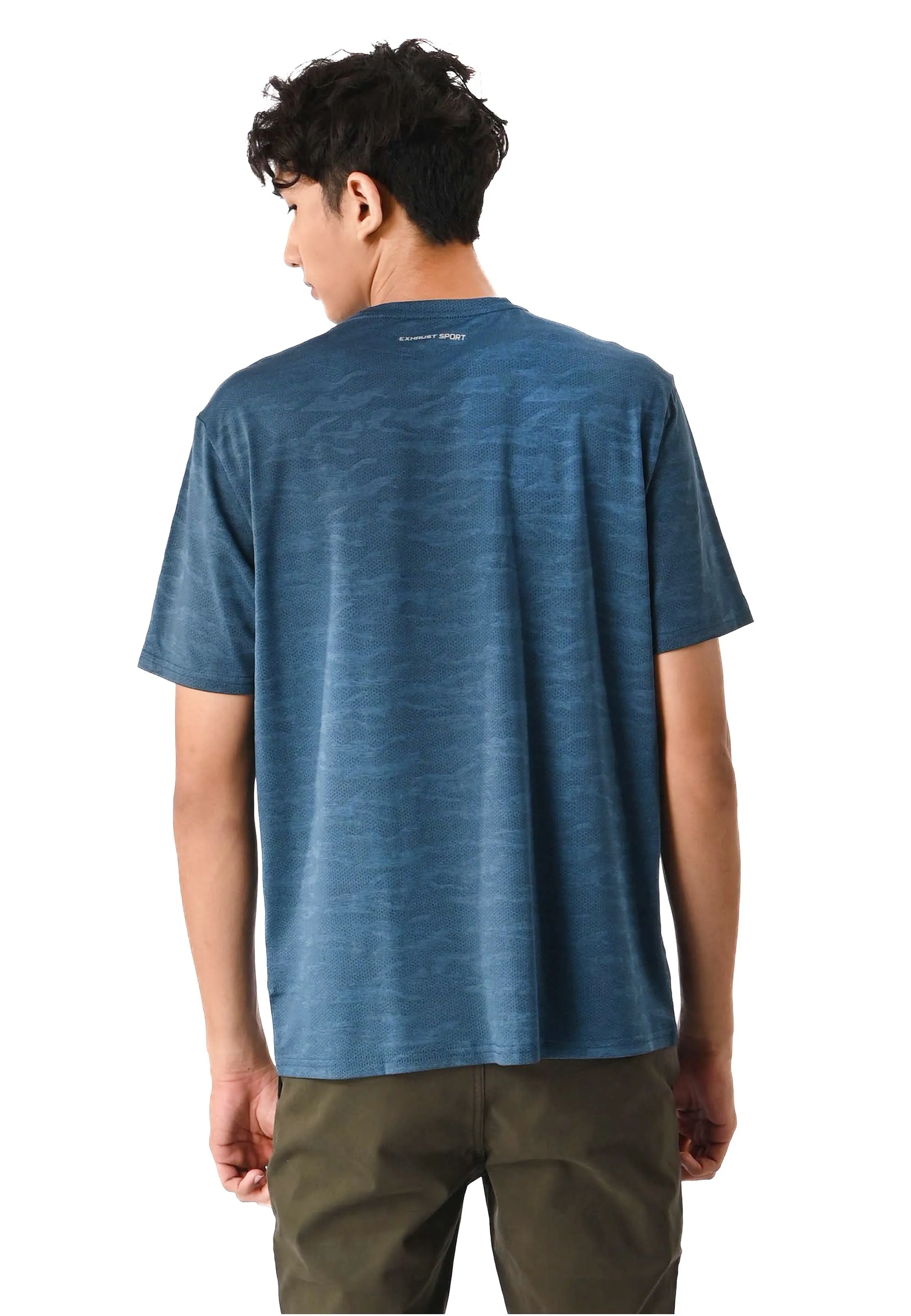 EXHAUST SHORT SLEEVE ROUND NECK T-SHIRT [FREE CUT] 1593