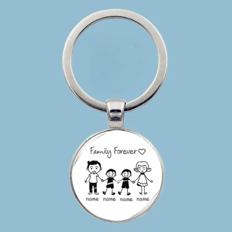 Family Forever Print Keychain