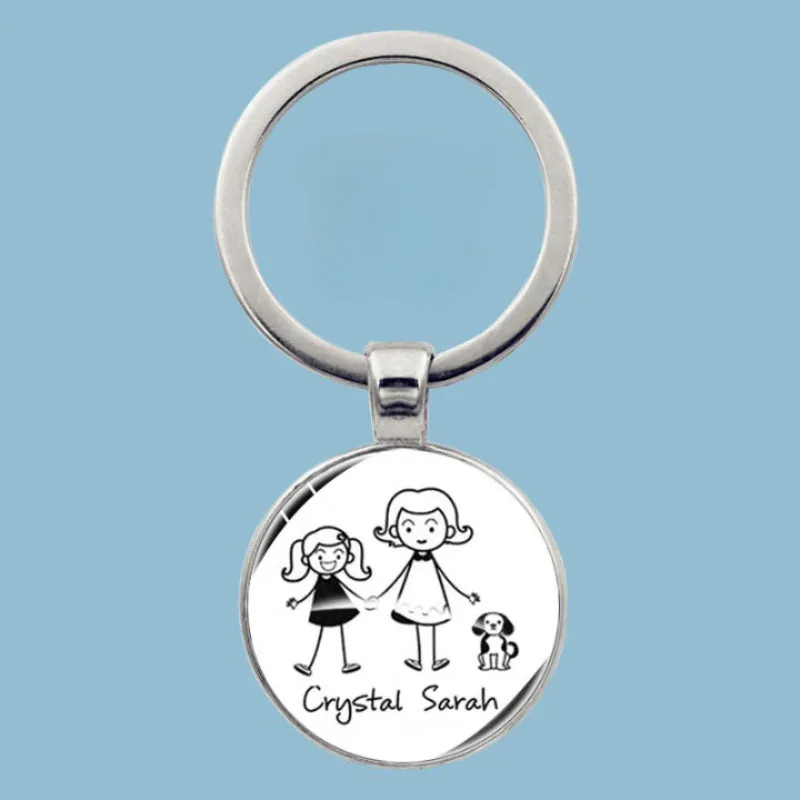 Family Forever Print Keychain