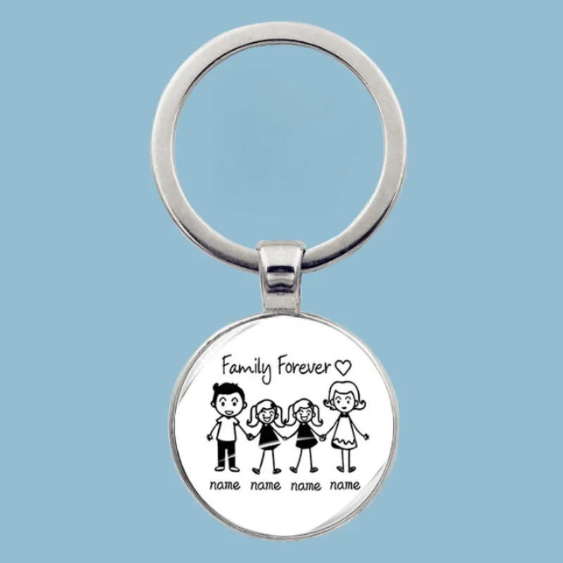 Family Forever Print Keychain