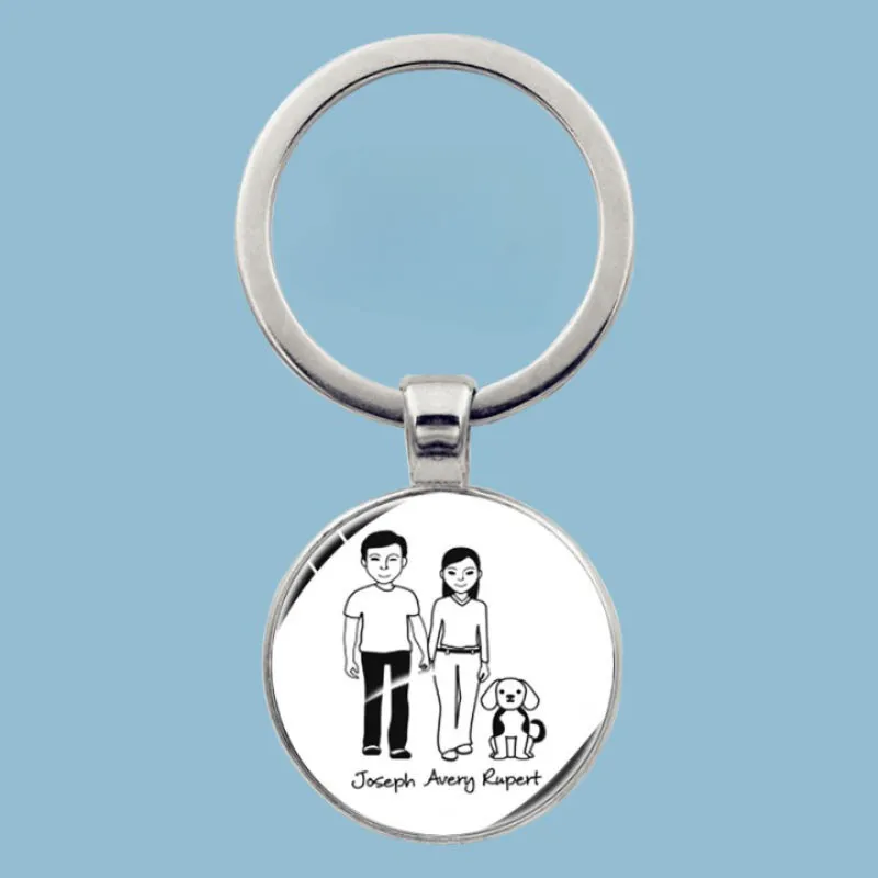 Family Forever Print Keychain