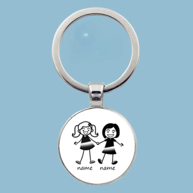 Family Forever Print Keychain