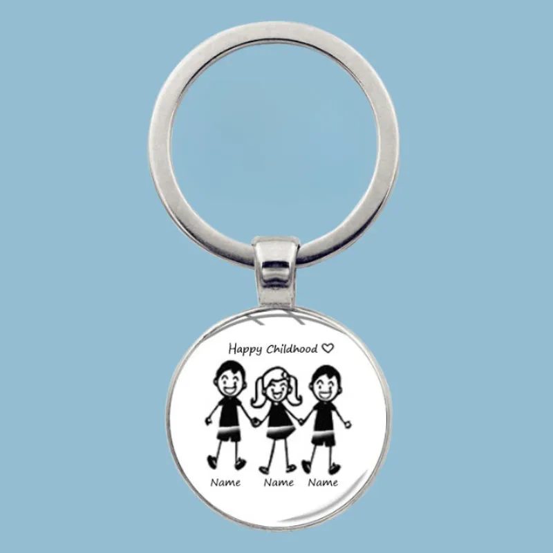 Family Forever Print Keychain