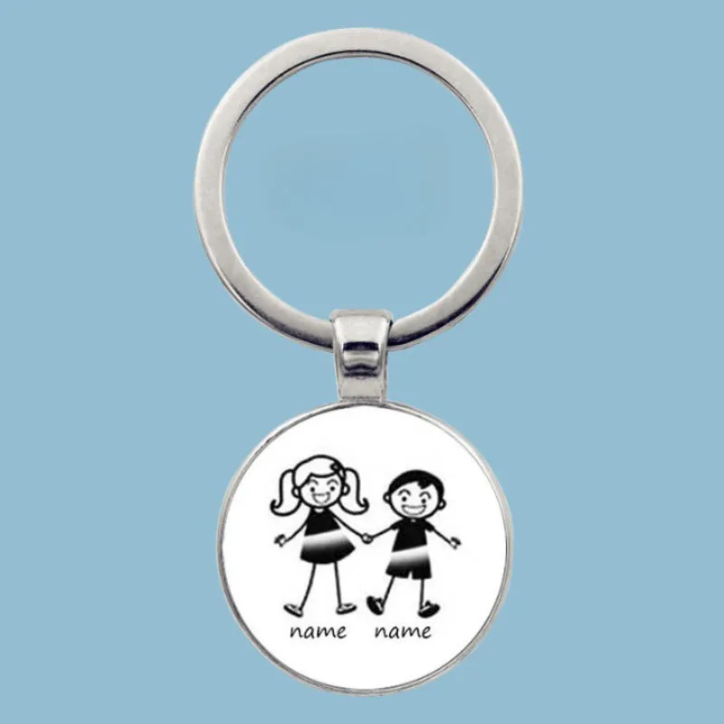 Family Forever Print Keychain