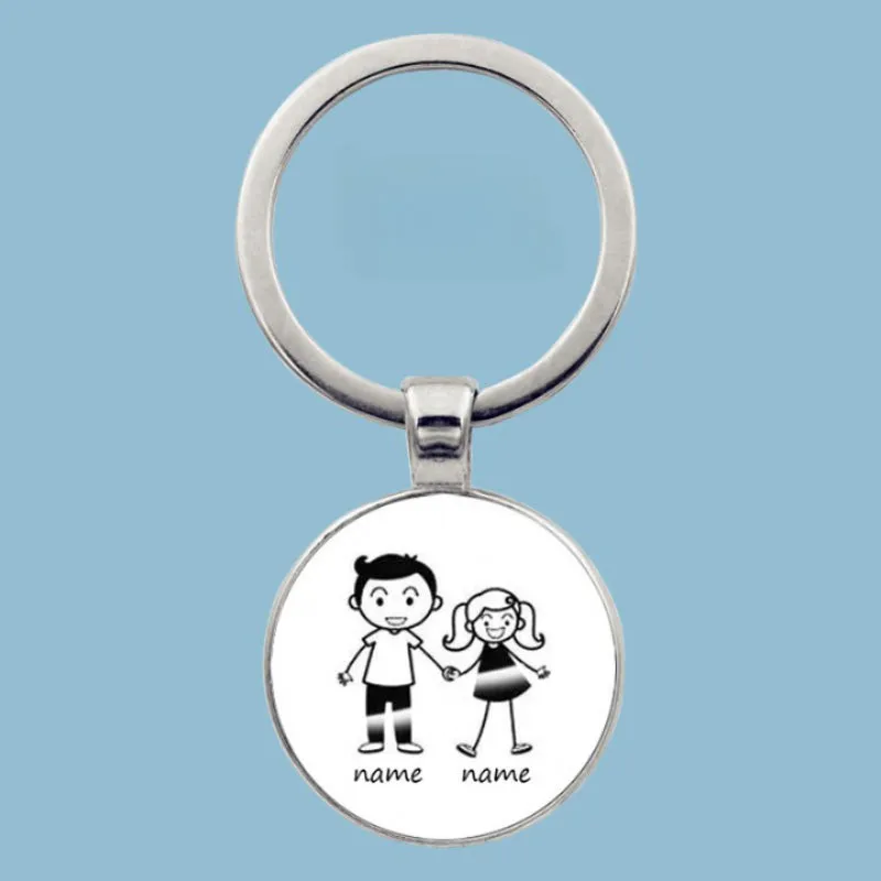 Family Forever Print Keychain