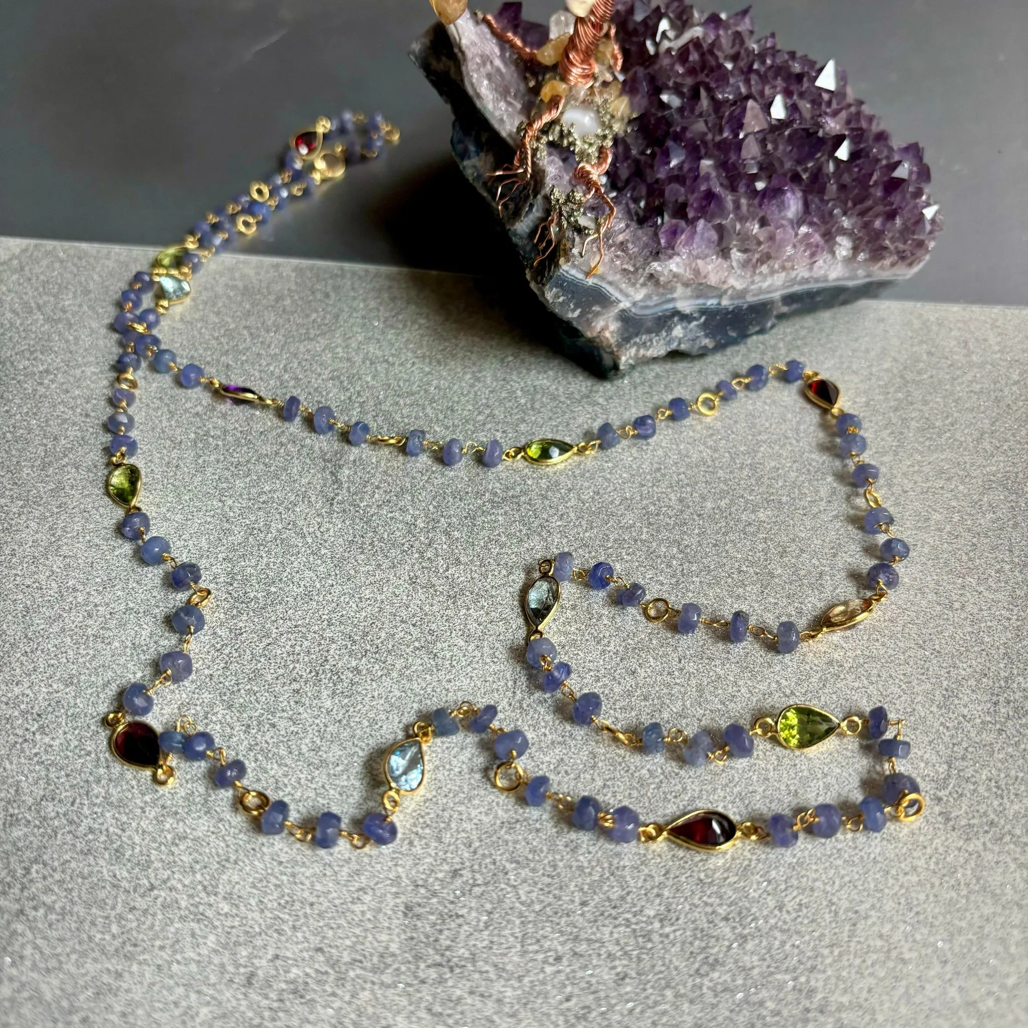 Fleur Gemstone Necklace