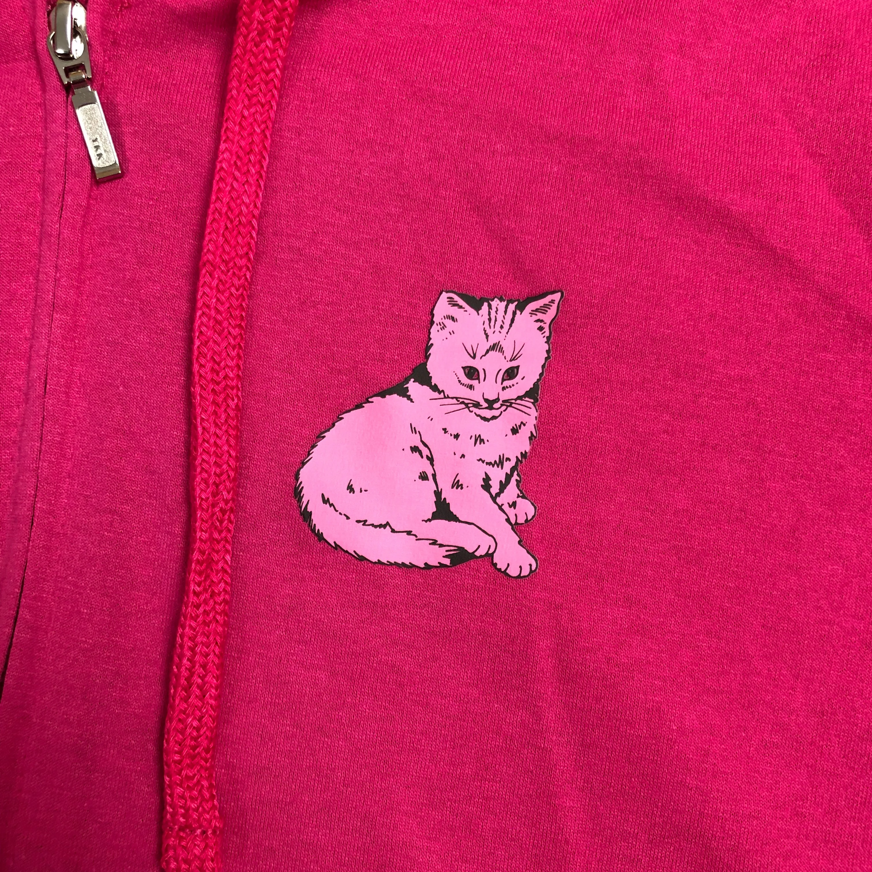 Focus Cat Lightweight Beach Hoodie - Very Pink