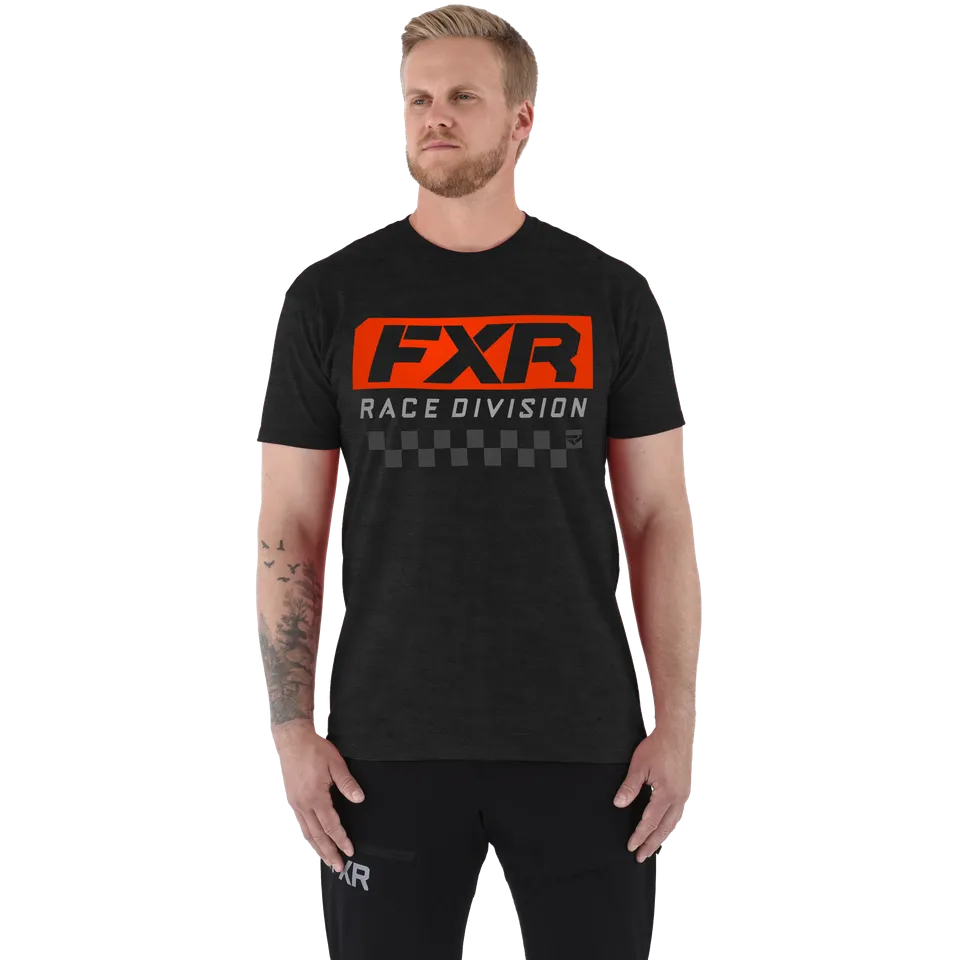 FXR Race Division Tee Char Heather/Lava