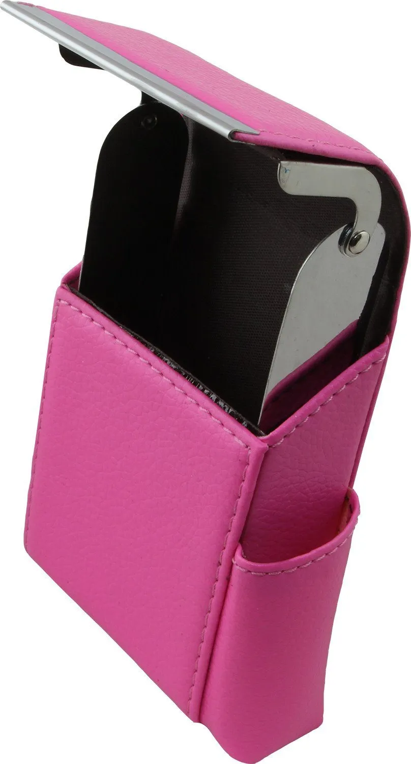 Genuine Leather Pink Fliptop Cigarette Case