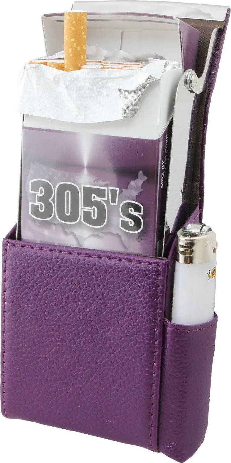 Genuine Leather Pink Fliptop Cigarette Case