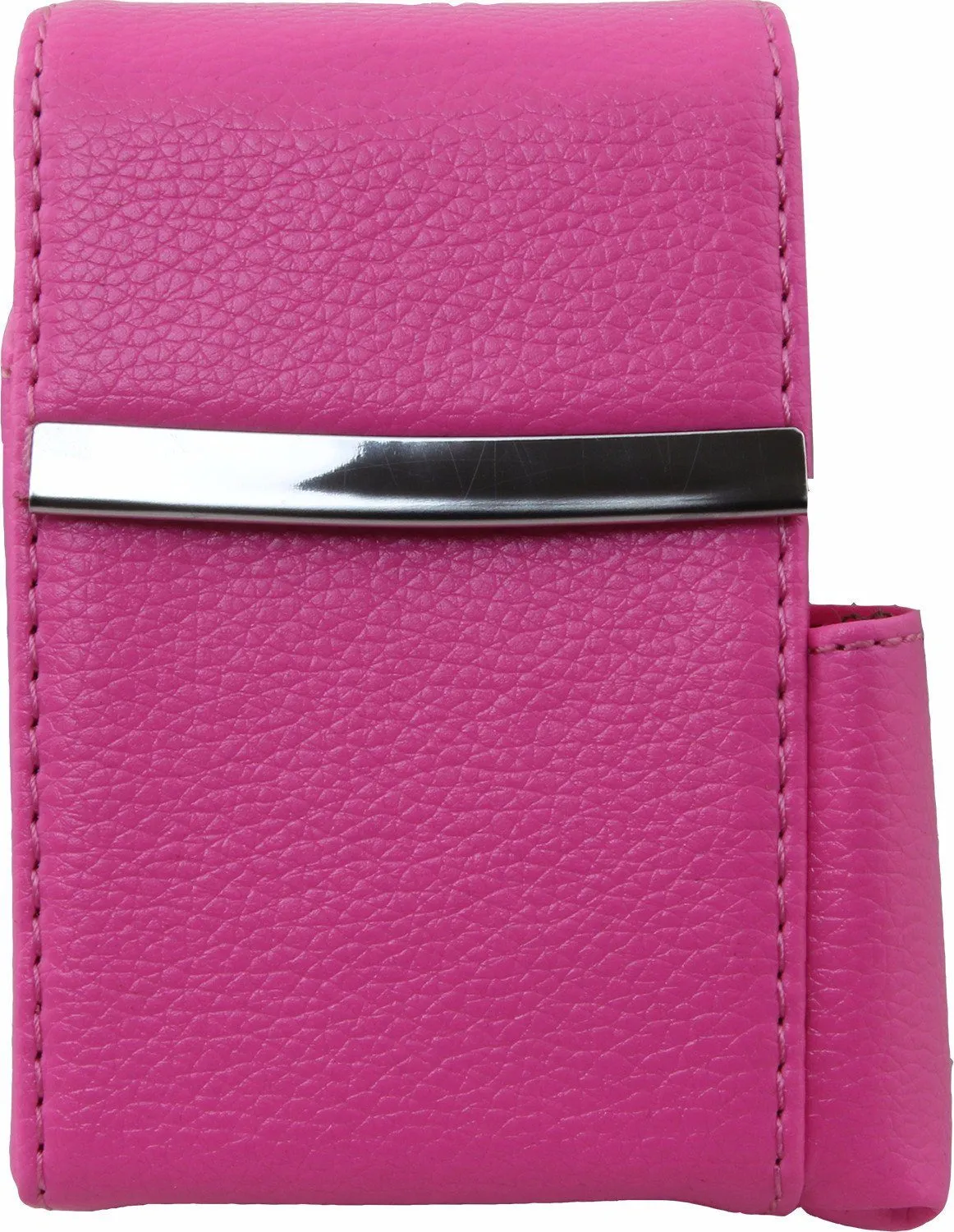 Genuine Leather Pink Fliptop Cigarette Case