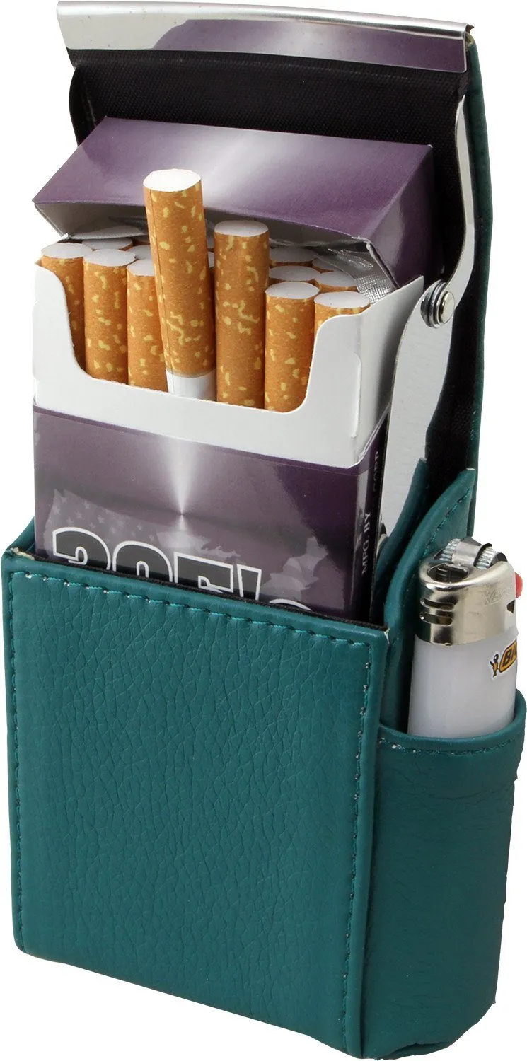 Genuine Leather Pink Fliptop Cigarette Case