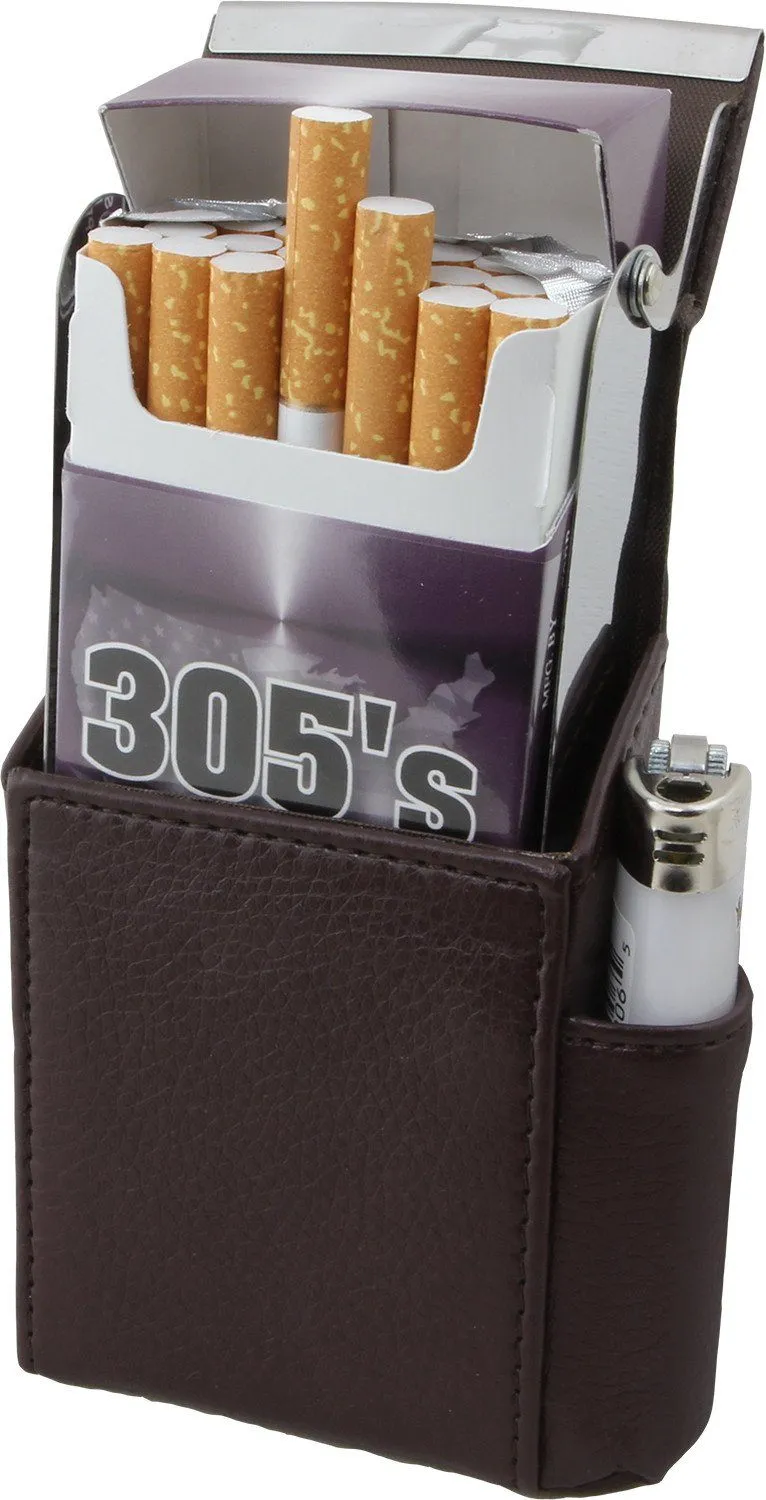 Genuine Leather Pink Fliptop Cigarette Case