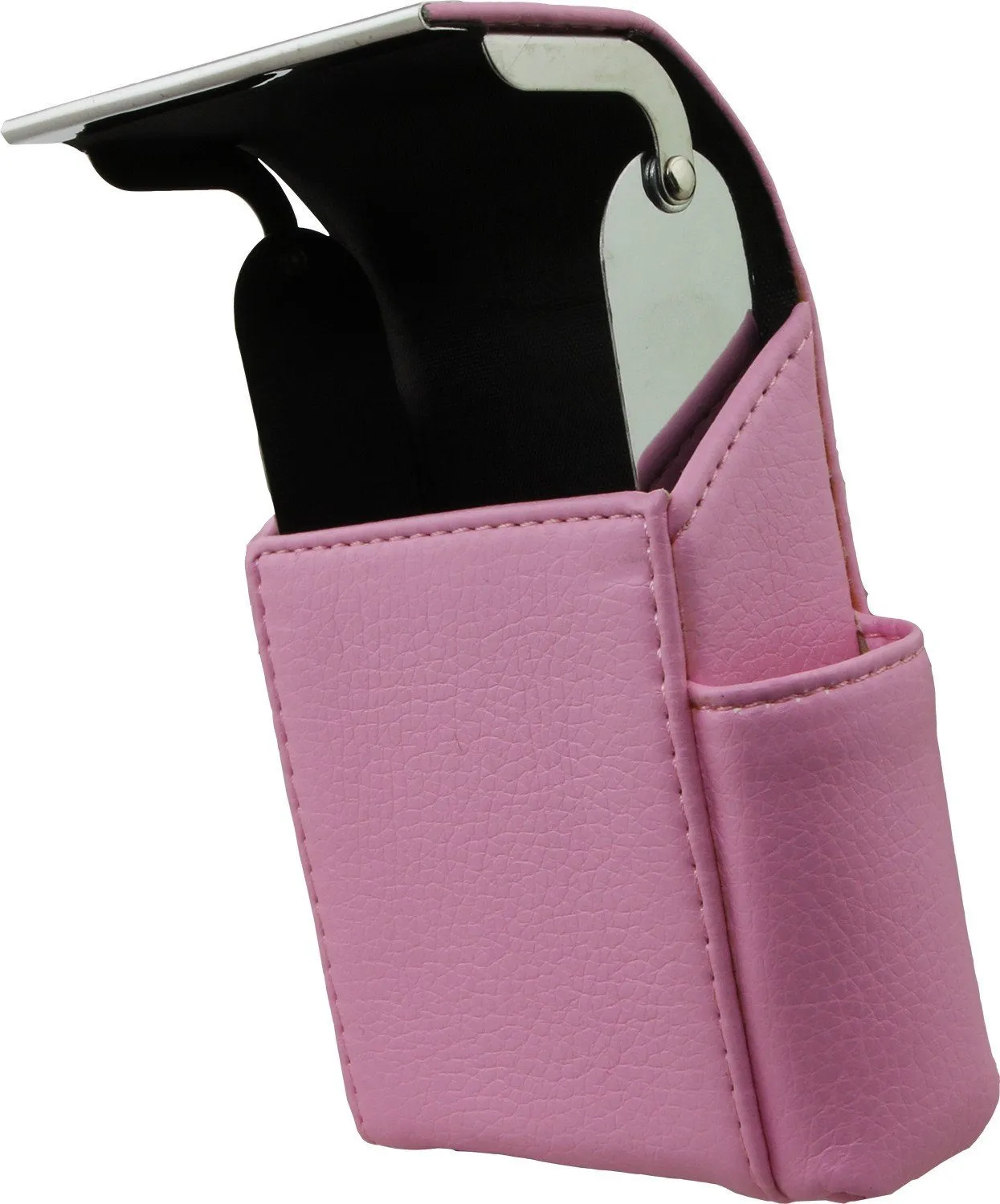 Genuine Leather Pink Fliptop Cigarette Case