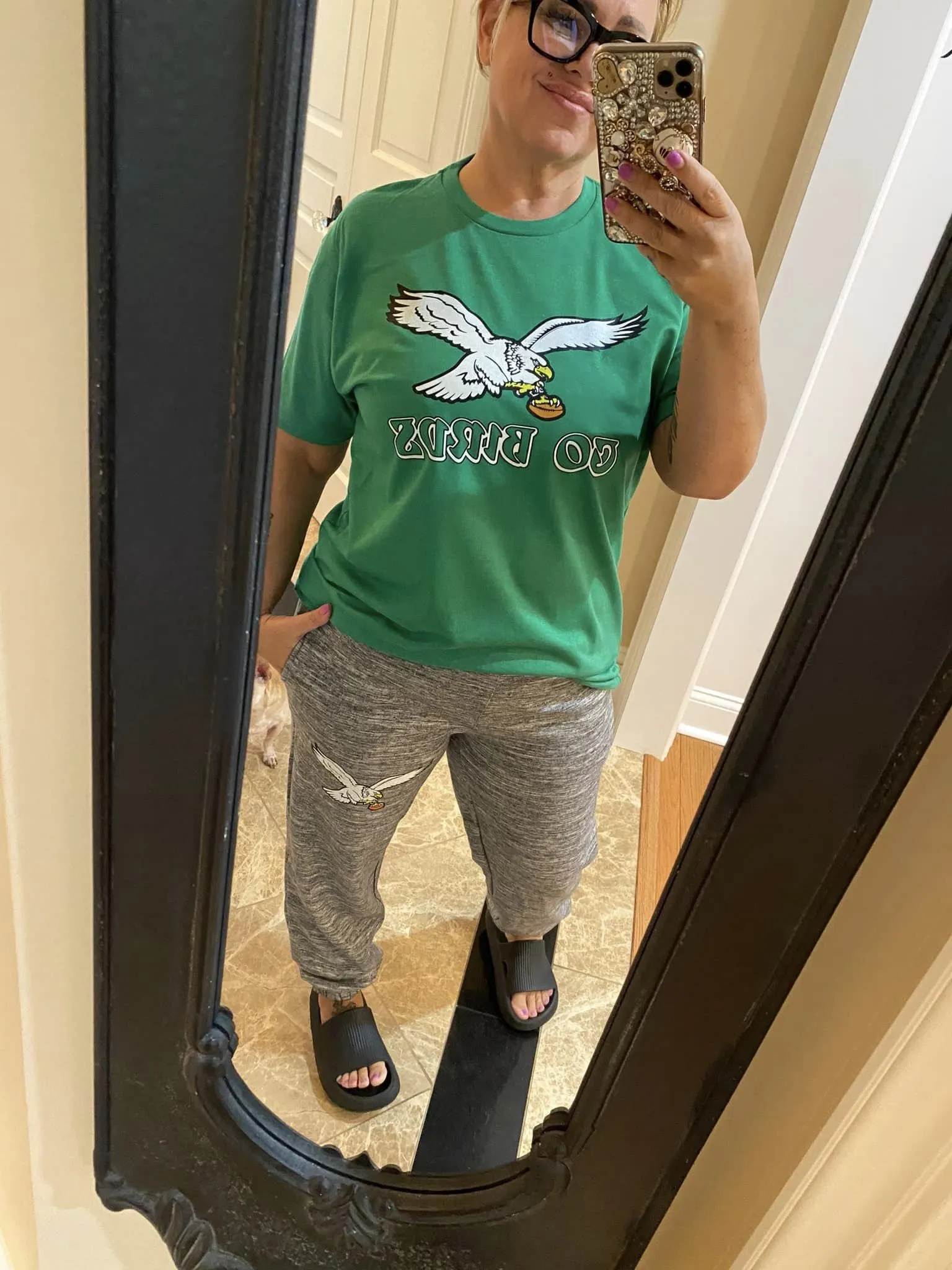 Go Birds - White on Green Tee ( ETA 1 WEEK )