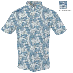 Golf Ballpark Floral Men's Polo