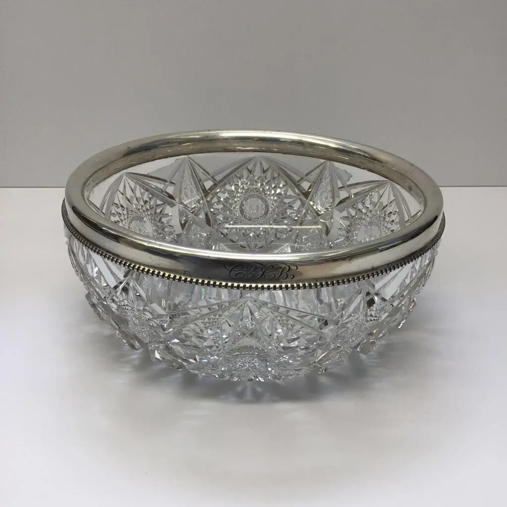 Gorham Sterling-Rimmed Crystal Bowl